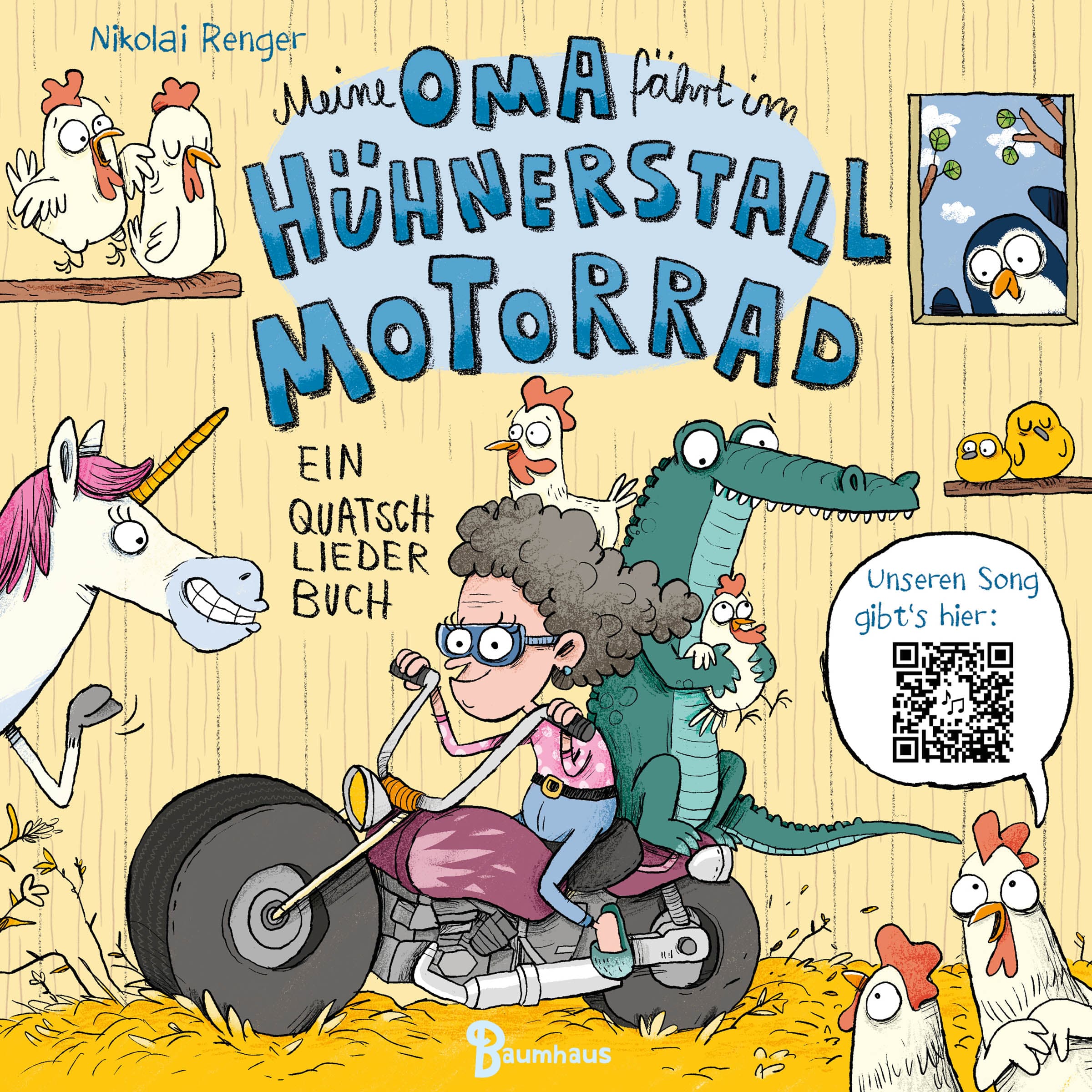 Meine Oma fährt im Hühnerstall Motorrad