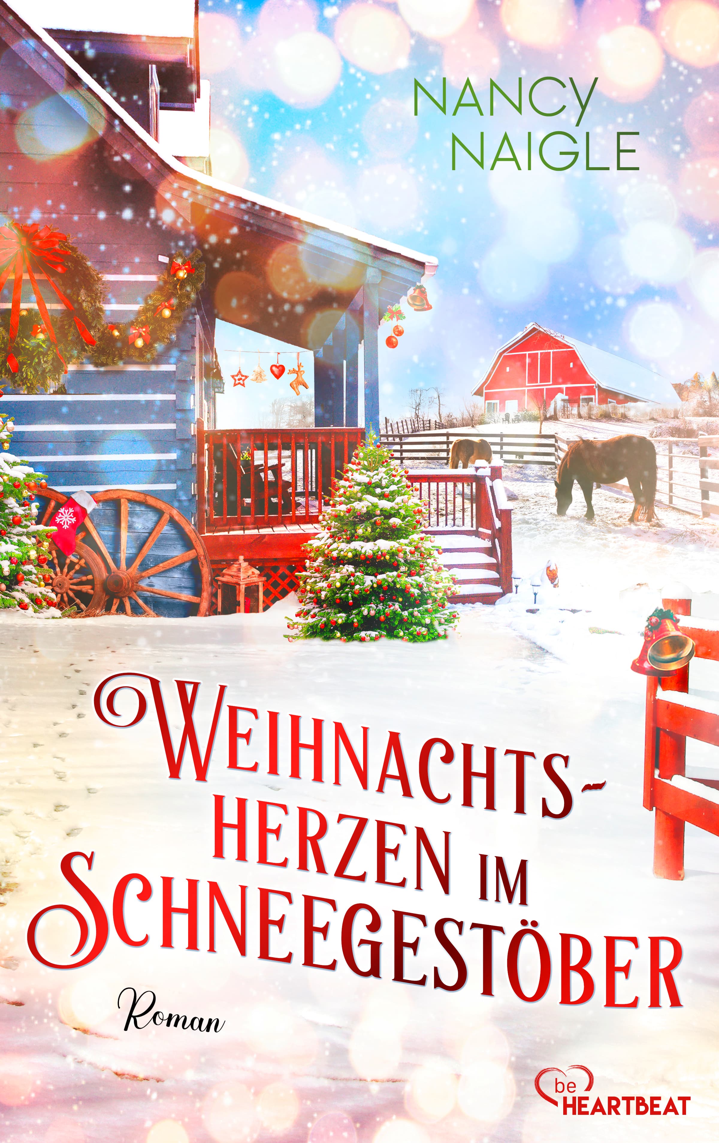 Weihnachtsherzen im Schneegestöber