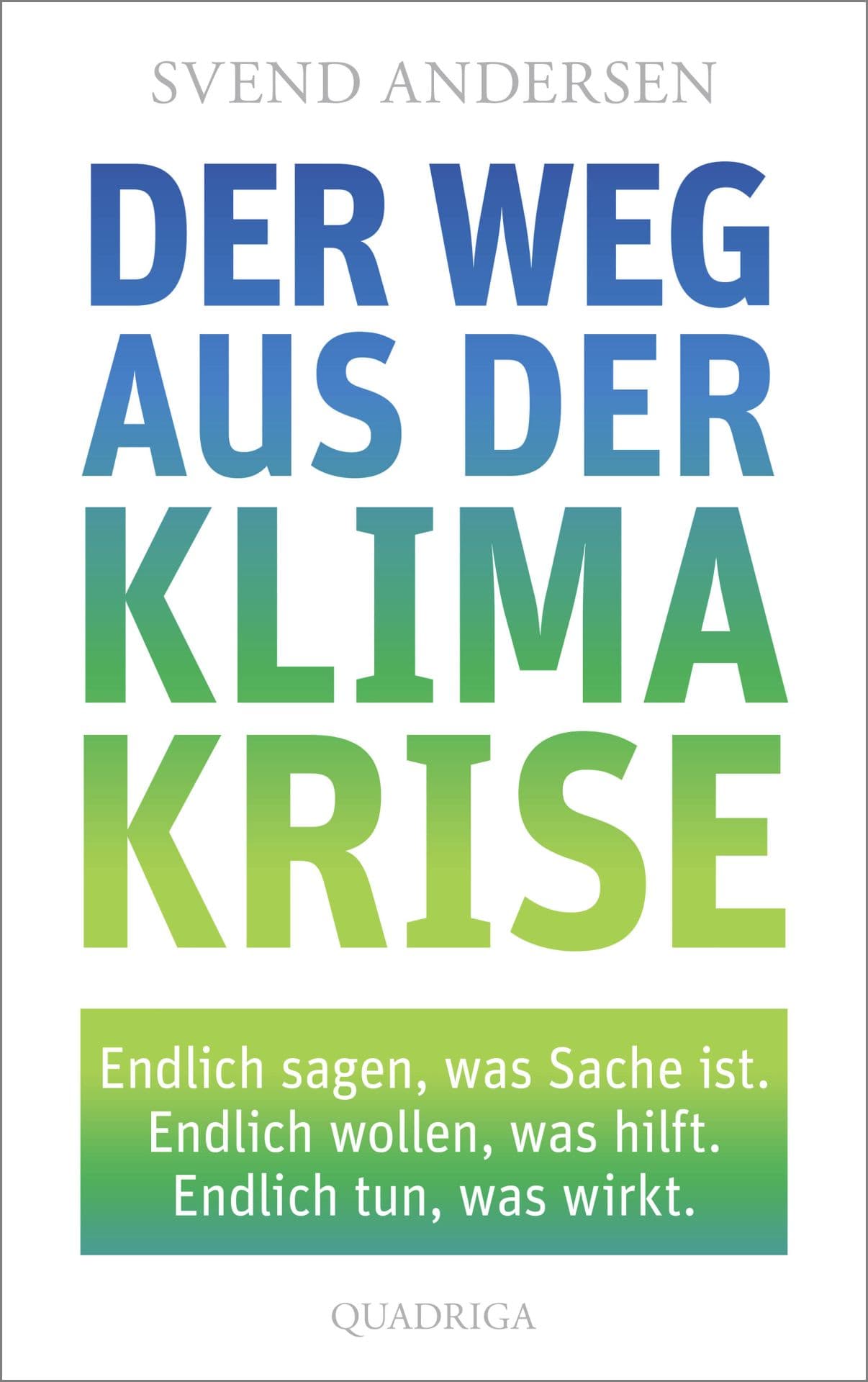 Produktbild: Der Weg aus der Klimakrise (9783751715034 )